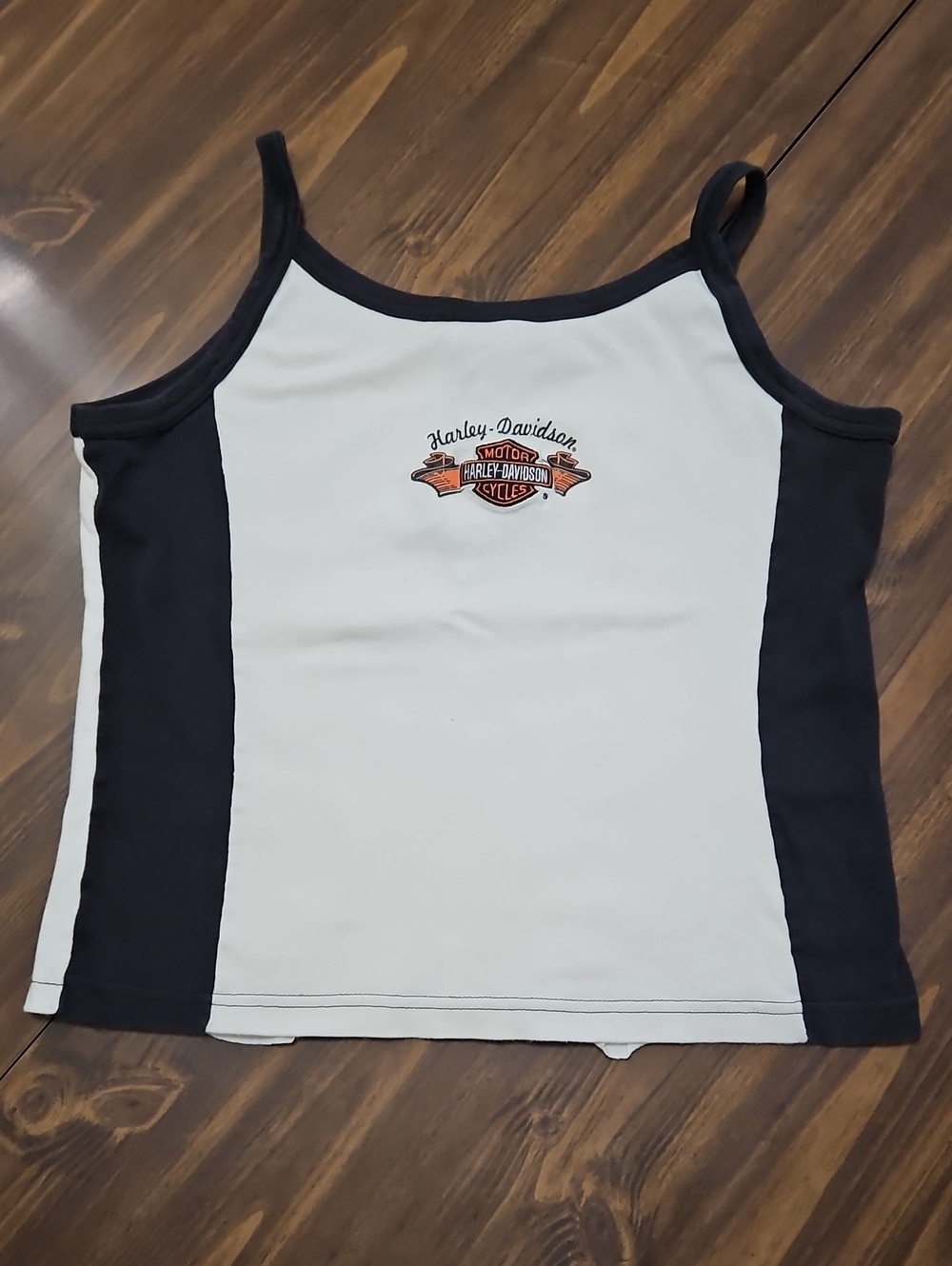 Harley-Davidson Women's White & Black Logo Tank Top